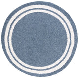 Safavieh Calico Shag 6'-7" x 6'-7" Rug in Blue / Ivory