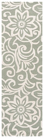 Safavieh Glamour 2'-3" x 8'-0" Rug in Sage Green / Ivory