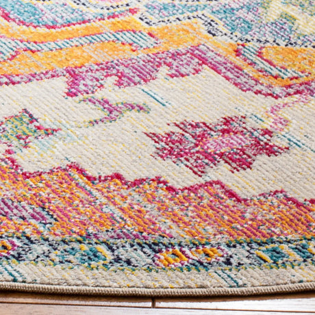 Safavieh Crystal 10'-0" x 10'-0" Rug in Light Blue / Fuchsia