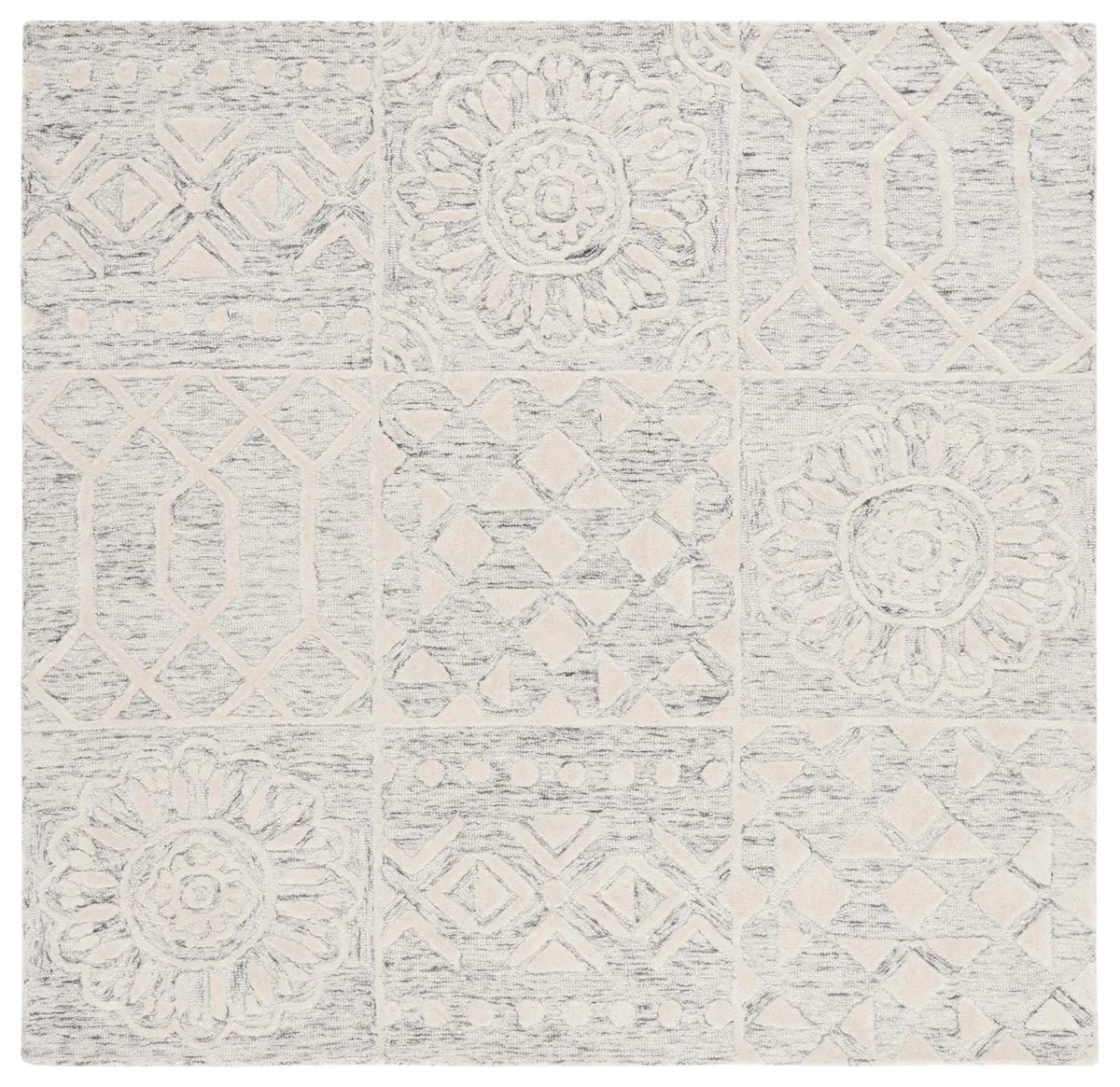 Safavieh Metro 6'-0" x 6'-0" Rug in Silver / Ivory