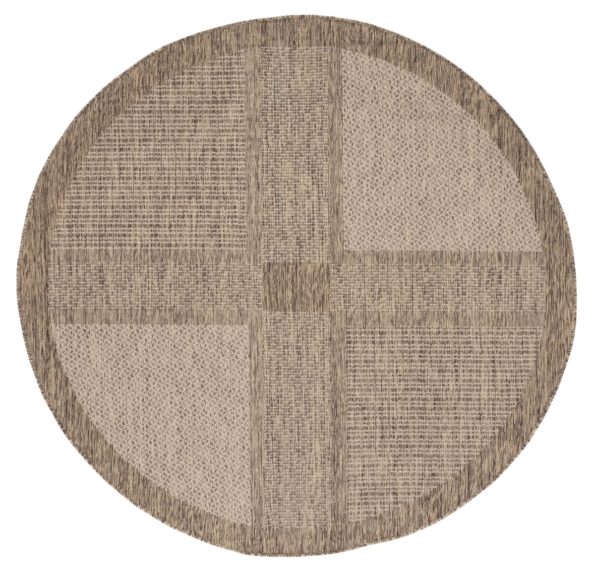 Safavieh Courtyard 6'-7" x 6'-7" Rug in Brown / Natural