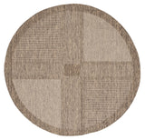 Safavieh Courtyard 6'-7" x 6'-7" Rug in Brown / Natural