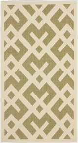 Safavieh Courtyard 2'-0" x 3'-7" Rug in Green / Bone