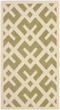 Safavieh Courtyard 2'-0" x 3'-7" Rug in Green / Bone