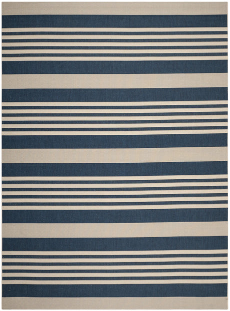 Safavieh Courtyard 10'-0" x 14'-0" Rug in Navy / Beige