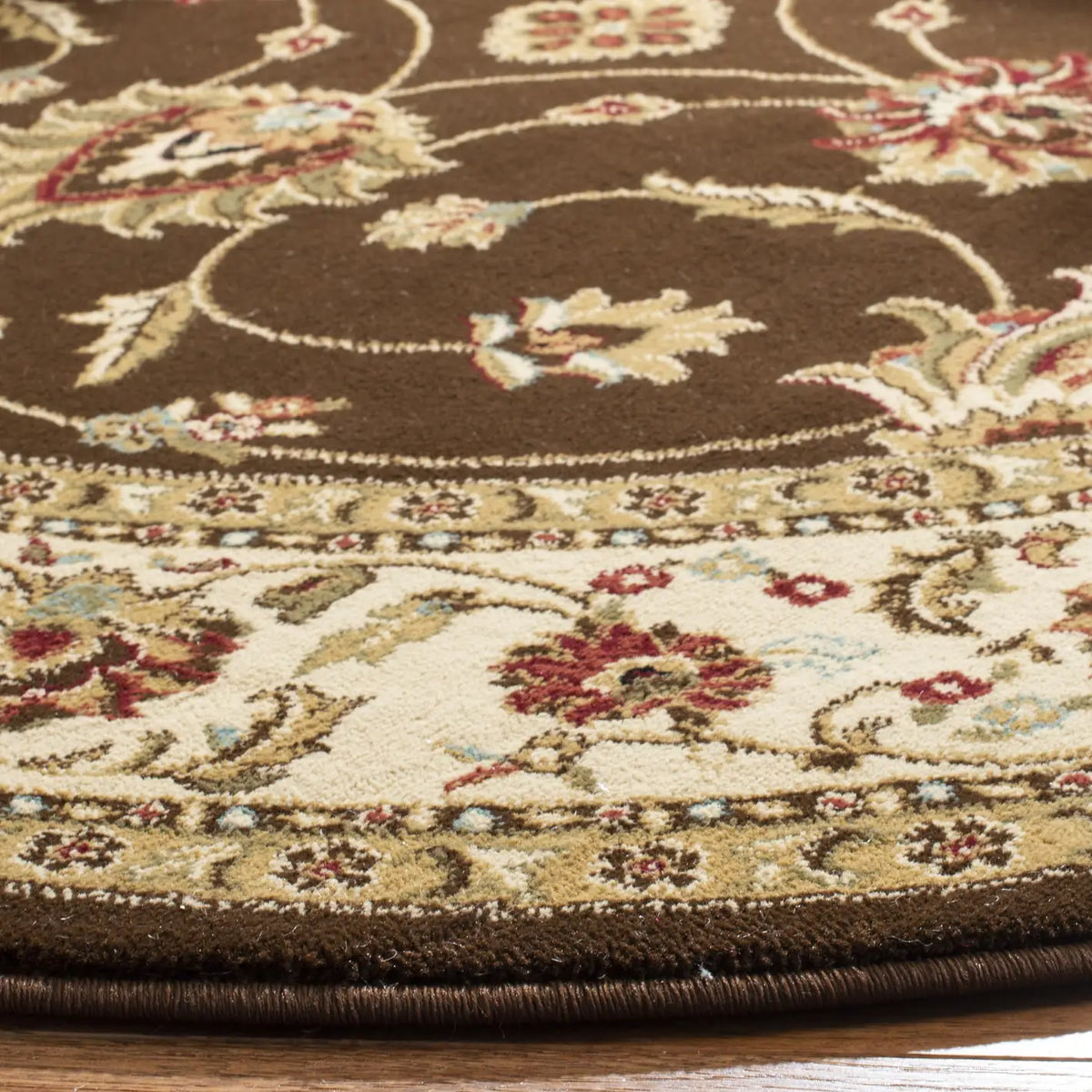 Safavieh Lyndhurst 5'-3" x 5'-3" Rug in Brown / Ivory