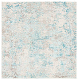 Safavieh Madison 6'-7" x 6'-7" Rug in Ivory / Teal