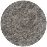 Safavieh Florida Shag 4'-0" x 4'-0" Rug in Grey