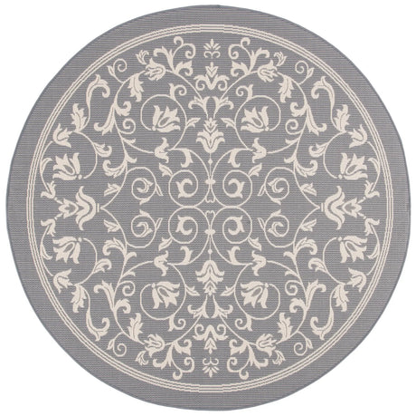 Safavieh Courtyard 6'-7" x 6'-7" Rug in Grey / Natural