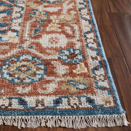 Safavieh Samarkand 6'-0" x 9'-0" Rug in Turquoise / Rust