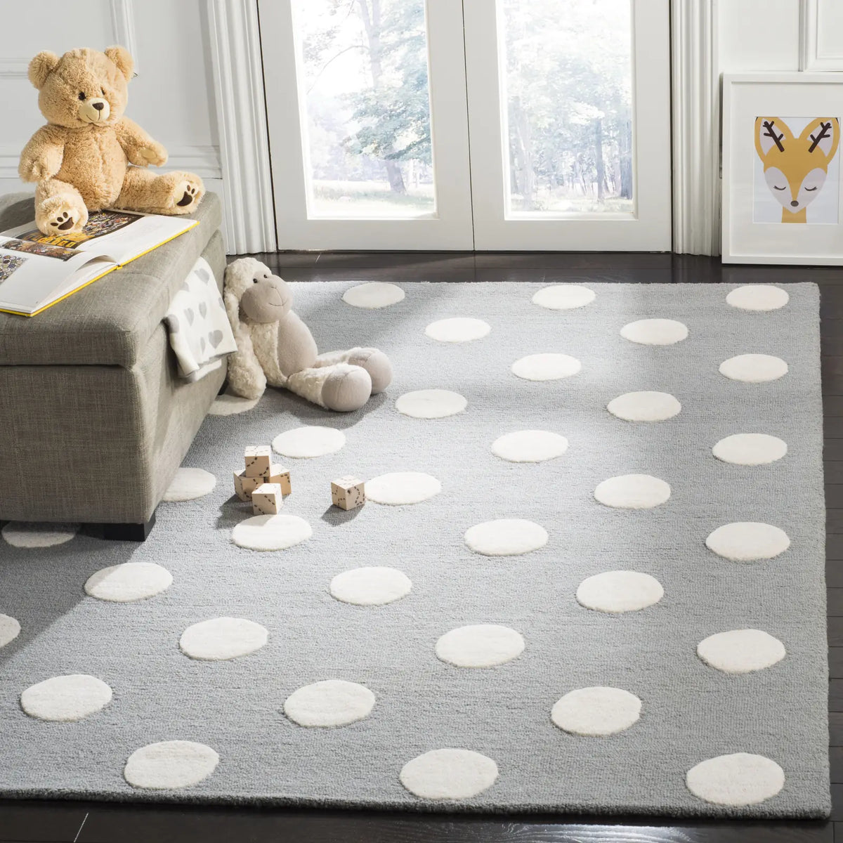 Safavieh Safavieh Kids 5'-0" x 7'-0" Rug in Grey / Ivory