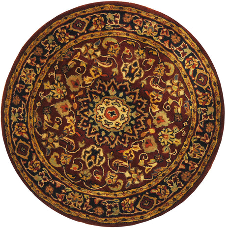Safavieh Classic 3'-6" x 3'-6" Rug in Burgundy / Navy