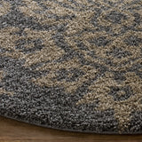 Safavieh Florida Shag 5'-0" x 5'-0" Rug in Grey / Beige
