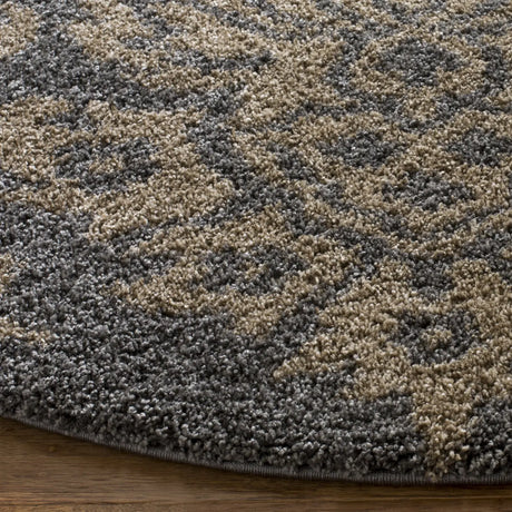 Safavieh Florida Shag 5'-0" x 5'-0" Rug in Grey / Beige