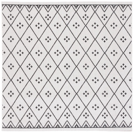 Safavieh Courtyard 6'-7" x 6'-7" Rug in Ivory / Black