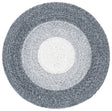 Safavieh Braided 3'-0" x 3'-0" Rug in Dark Grey / Ivory
