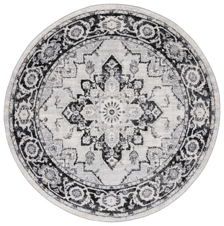 Safavieh Tulum 6'-7" x 6'-7" Rug in Ivory / Black