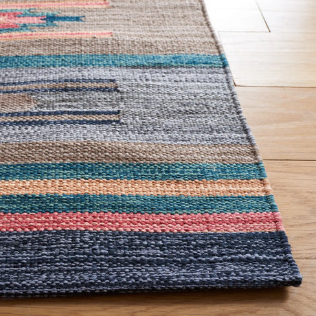 Safavieh Cotton Kilim 5'-0" x 8'-0" Rug in Grey / Olive