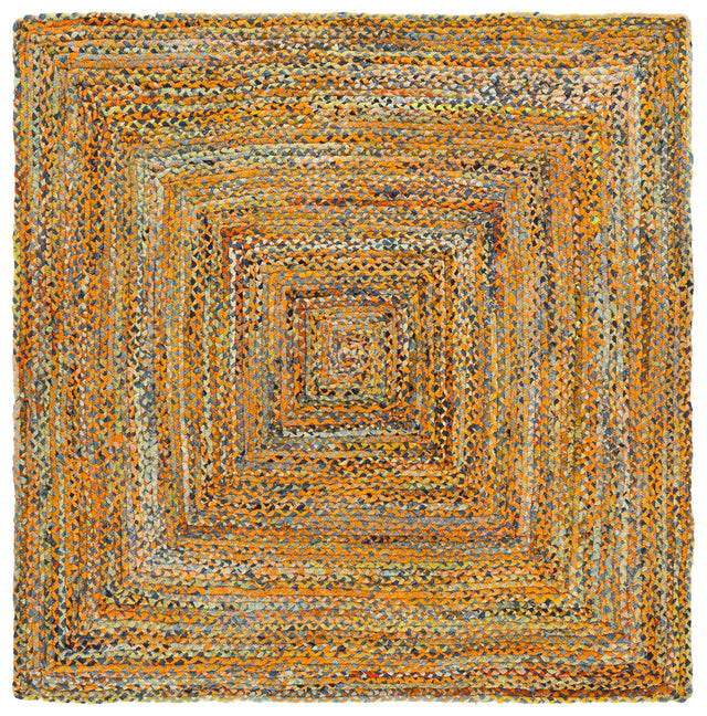 Safavieh Braided 6'-0" x 6'-0" Rug in Yellow / Brown