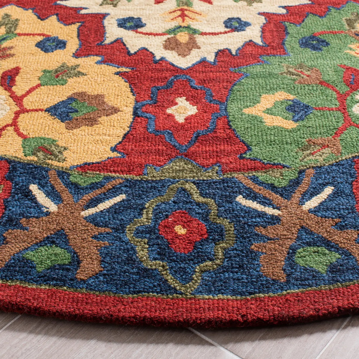 Safavieh Heritage 6'-0" x 6'-0" Rug in Red / Blue
