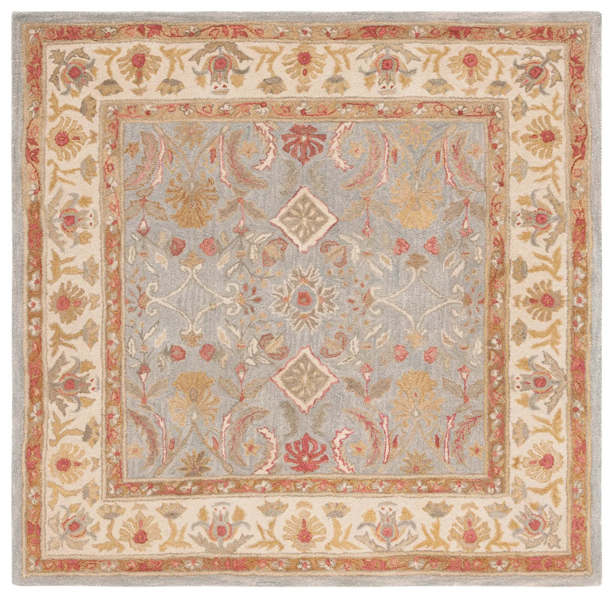 Safavieh Anatolia 6'-0" x 6'-0" Rug in Light Blue / Ivory
