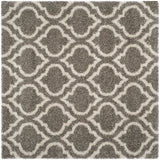 Safavieh Hudson Shag 7'-0" x 7'-0" Rug in Grey / Ivory