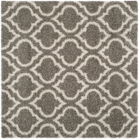 Safavieh Hudson Shag 7'-0" x 7'-0" Rug in Grey / Ivory
