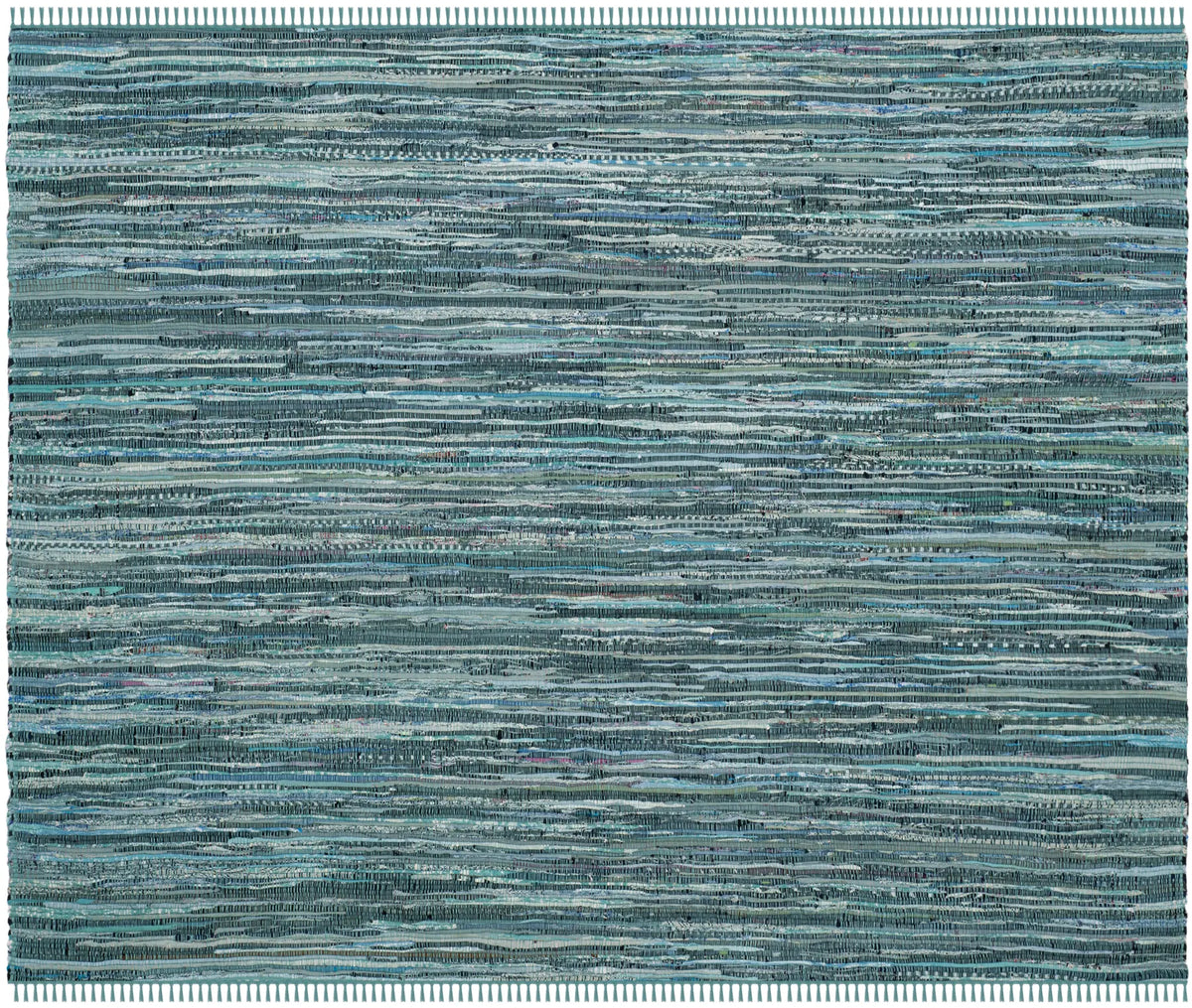 Safavieh Rag Rug 6'-0" x 6'-0" Rug in Turquoise / Multi