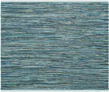 Safavieh Rag Rug 6'-0" x 6'-0" Rug in Turquoise / Multi