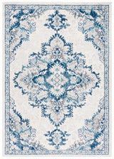 Safavieh Tulum 4'-0" x 6'-0" Rug in Ivory / Blue