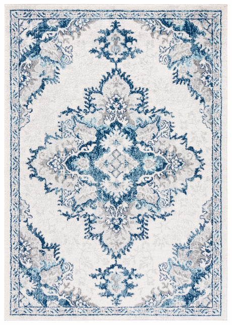 Safavieh Tulum 4'-0" x 6'-0" Rug in Ivory / Blue