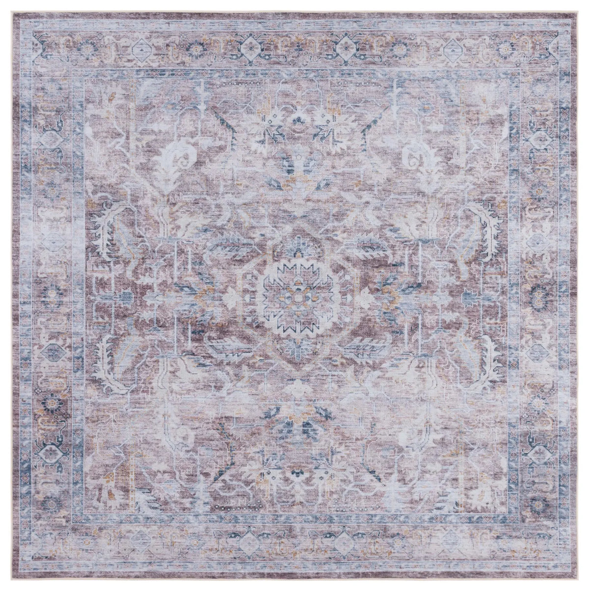 Safavieh Tucson 6'-0" x 6'-0" Rug in Rust / Beige