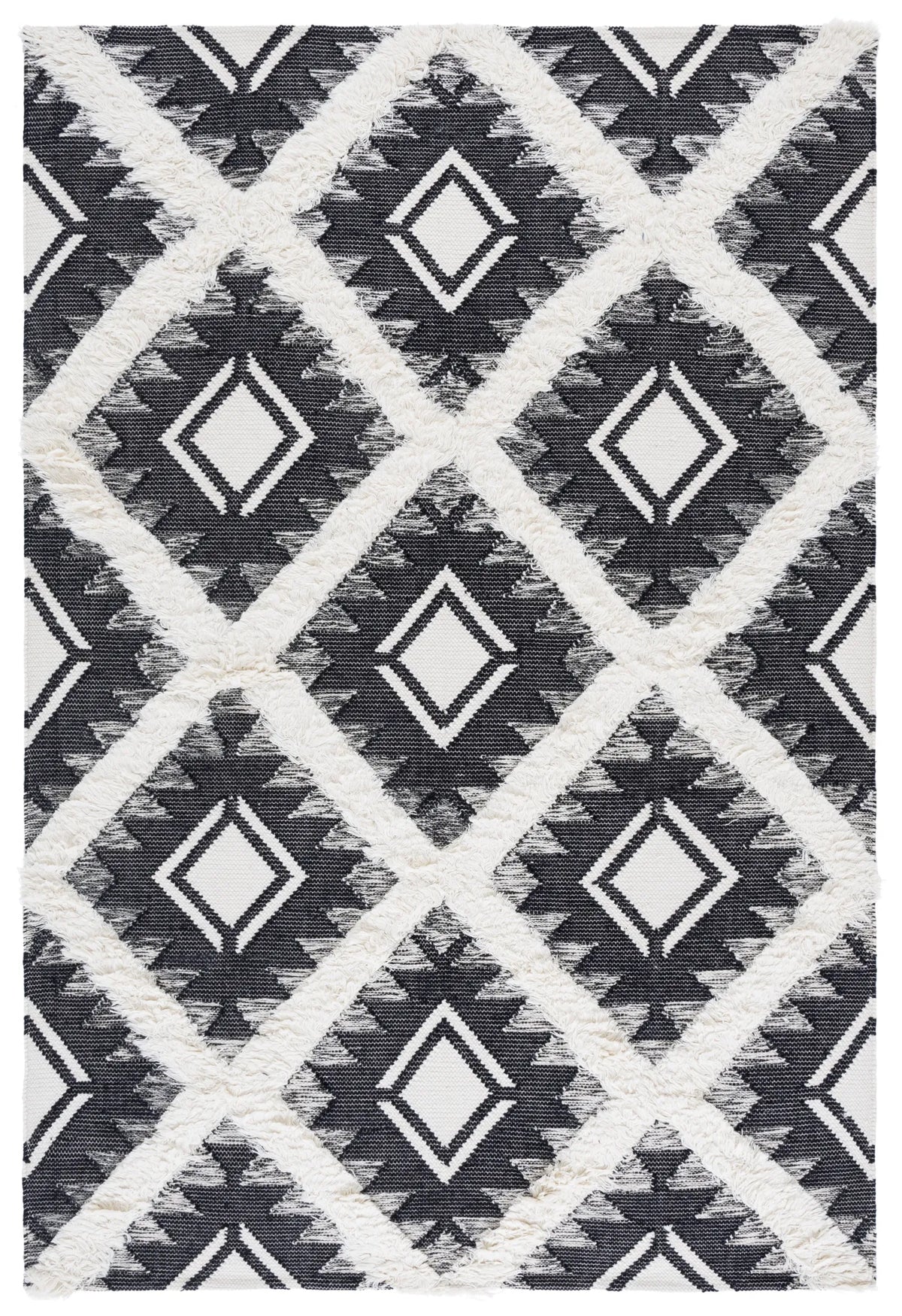 Safavieh Kenya 6'-0" x 9'-0" Rug in Black / Ivory