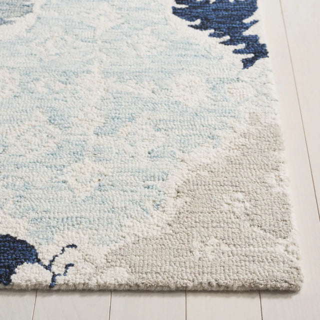 Safavieh Ebony 4'-0" x 6'-0" Rug in Blue / Ivory