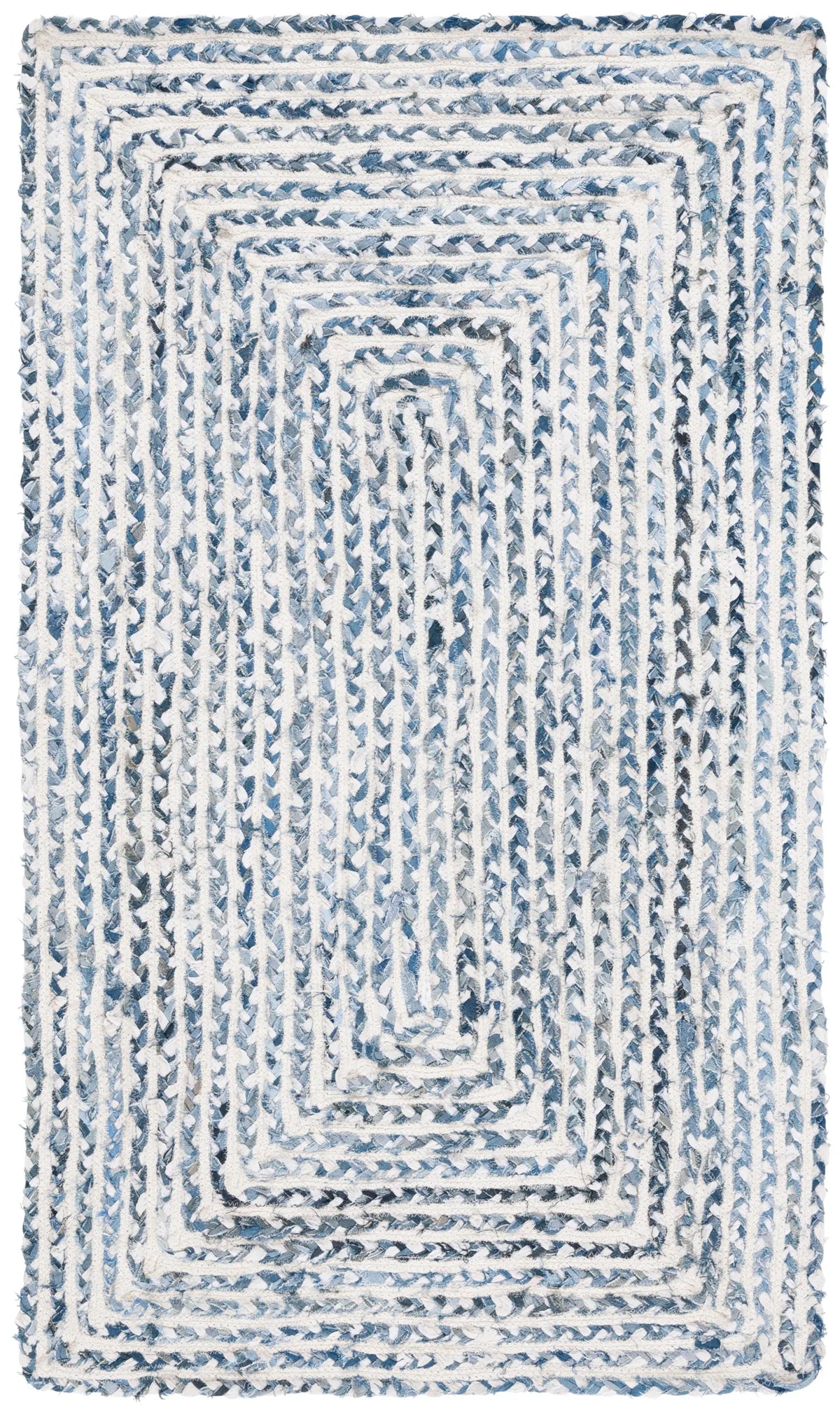 Safavieh Braided 3'-0" x 5'-0" Rug in Blue / Ivory