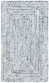 Safavieh Braided 3'-0" x 5'-0" Rug in Blue / Ivory