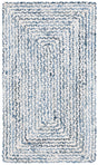 Safavieh Braided 3'-0" x 5'-0" Rug in Blue / Ivory