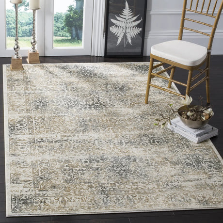 Safavieh Princeton 5'-3" x 7'-6" Rug in Silver / Anthracite