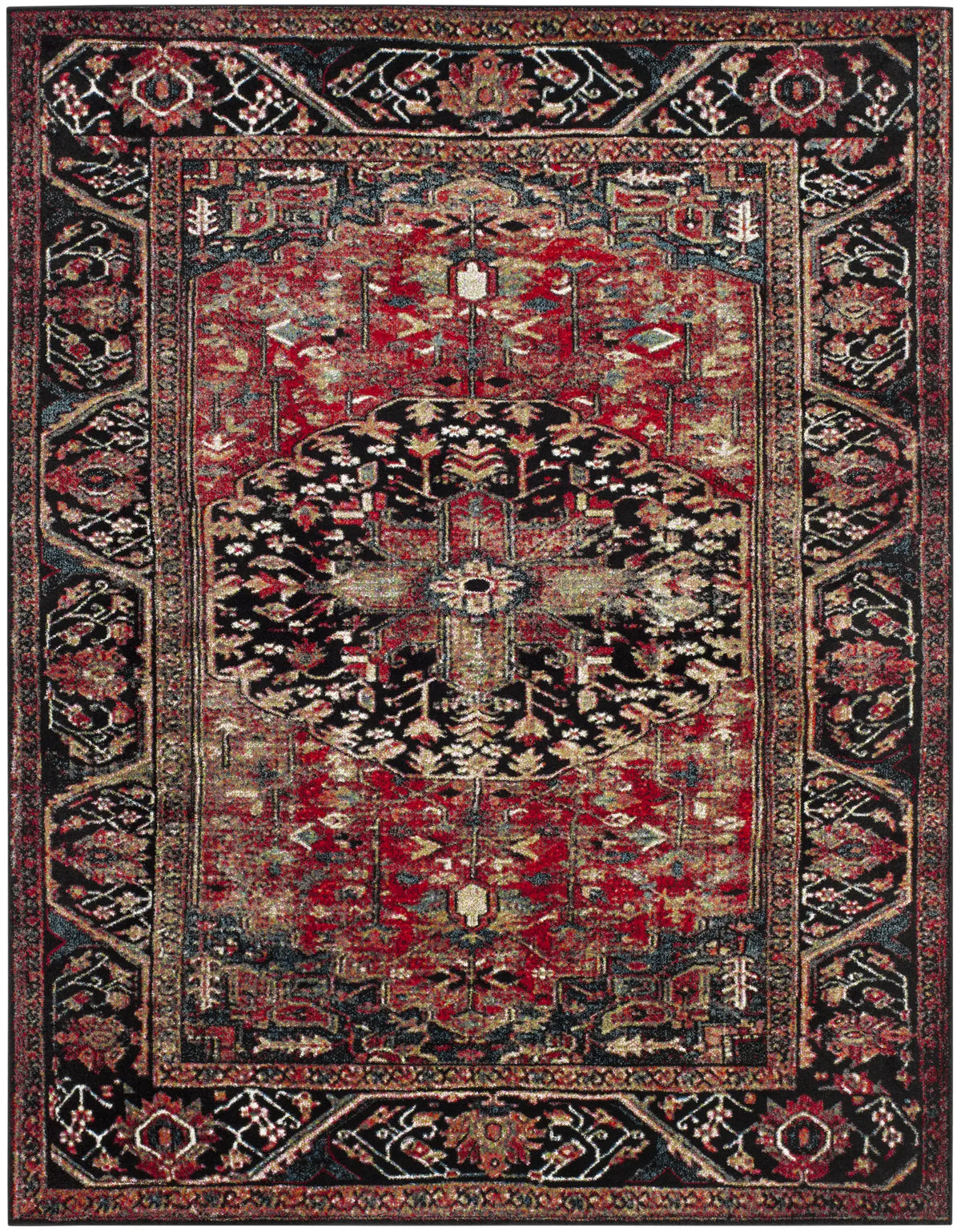 Safavieh Vintage Hamadan 10'-6" x 14'-0" Rug in Red / Multi