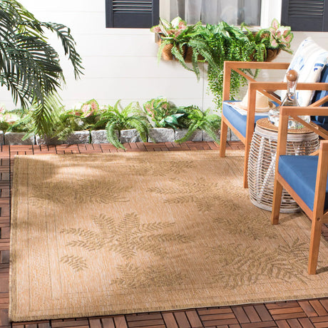 Safavieh Courtyard 5'-3" x 7'-7" Rug in Natural / Gold