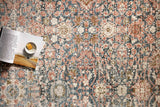 Loloi Saban Sab-03 Navy/Rust Rugs - styled aerial 1