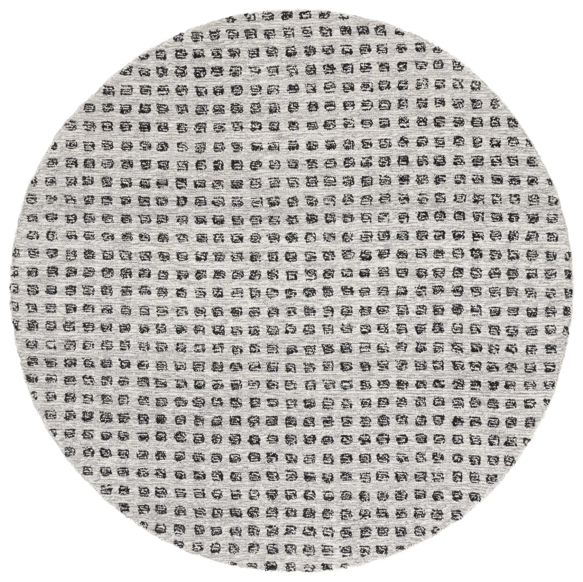 Safavieh Ebony 6'-0" x 6'-0" Rug in Silver / Black