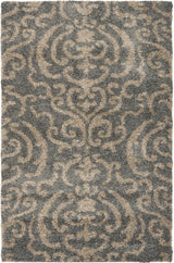 Safavieh Florida Shag 3'-3" x 5'-3" Rug in Grey / Beige