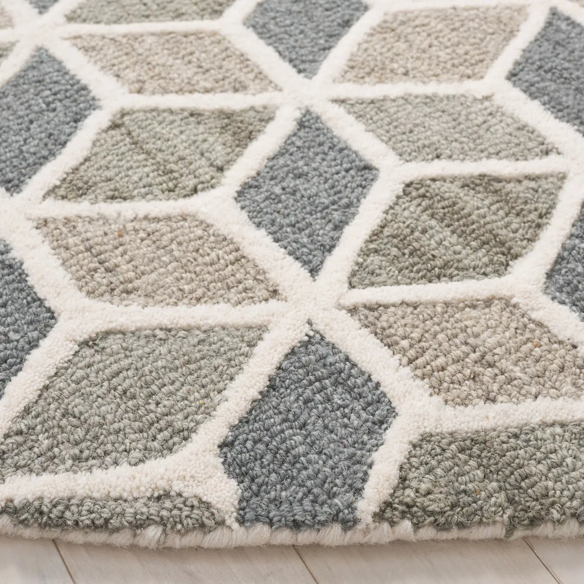 Safavieh Ebony 6'-0" x 6'-0" Rug in Ivory / Grey
