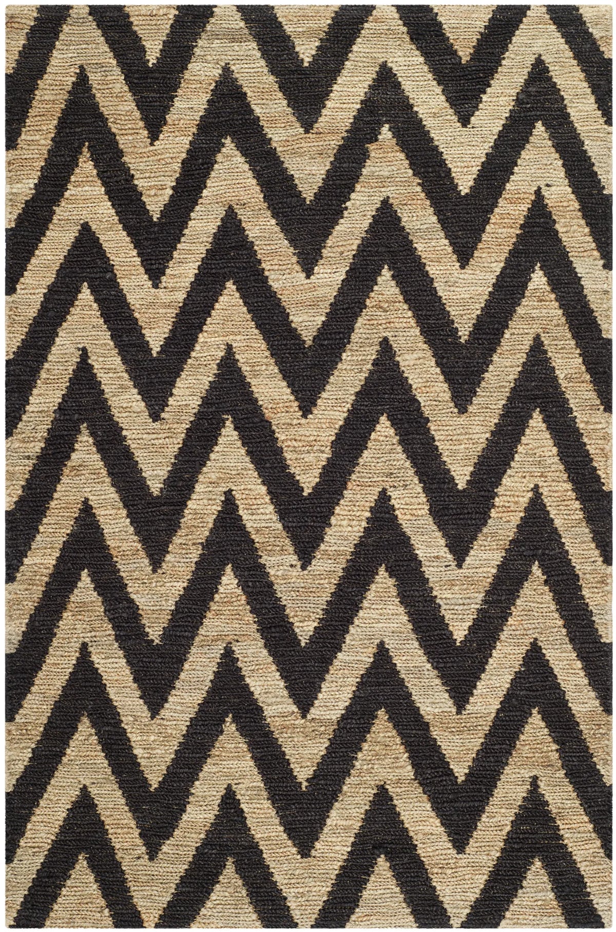 Safavieh Organic 3'-0" x 5'-0" Rug in Black / Natural