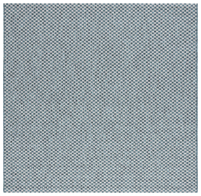 Safavieh Courtyard 6'-7" x 6'-7" Rug in Turquoise / Light Grey