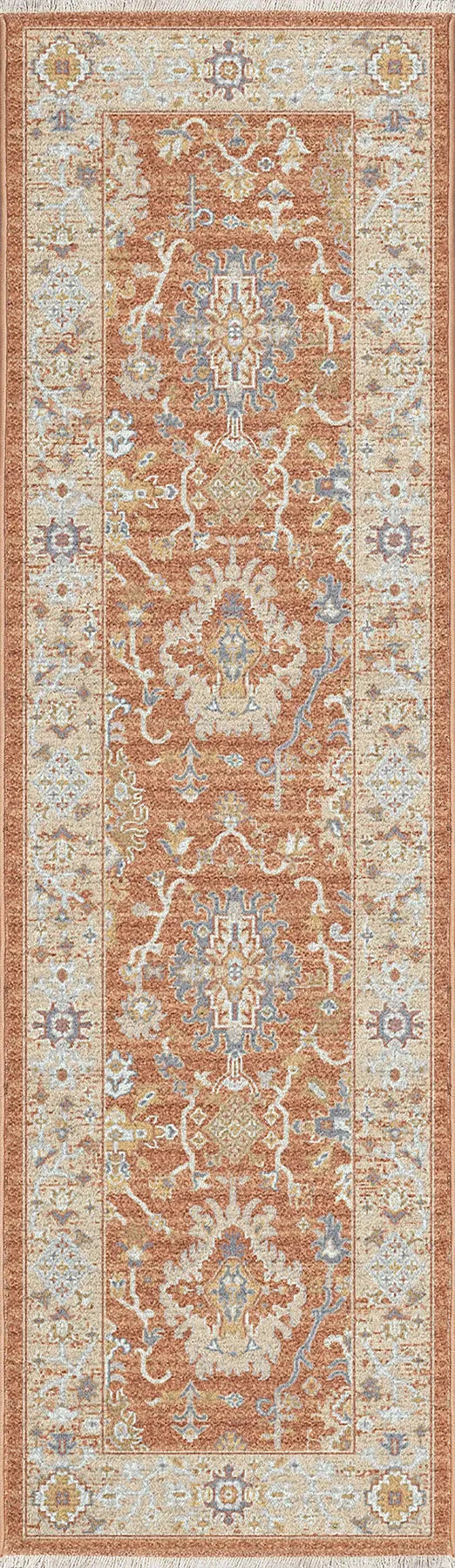 Dynamic Rugs Juno 6885 Power Loomed Traditional Rust/Ivory/Multi Rug - Runner