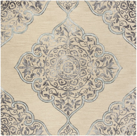Safavieh Dip Dye 7'-0" x 7'-0" Rug in Beige / Blue