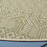 Safavieh Courtyard 5'-3" x 5'-3" Rug in Beige / Green