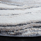 Safavieh Cyrus Shag 6'-7" x 6'-7" Rug in Ivory / Grey
